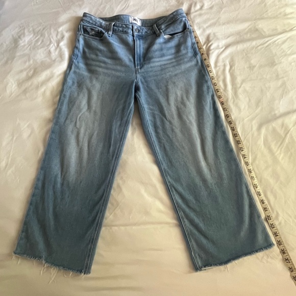 Paige Nellie Jeans Fringe Edge Flare Leg Light Wash Size 31 - Picture 7 of 12